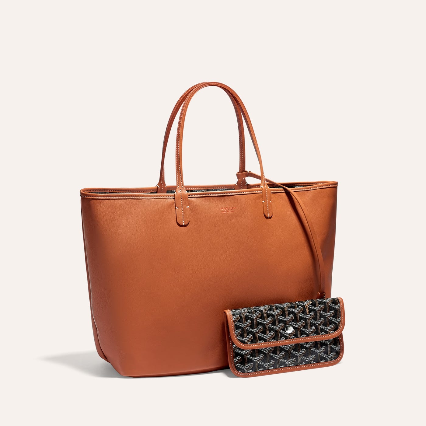 Goyard Goyardine Black and Brown Anjou PM Reversible Tote Palladium Hardware - Image 1